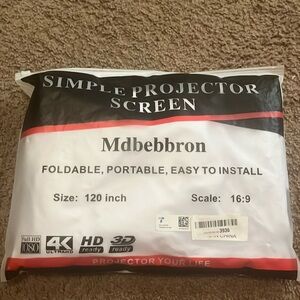 it’s in good condition never been opened it’s a 120inch projector screen